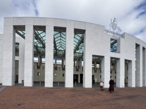 A Parliament House or a suburban shopping mall? Canberra (AA)
